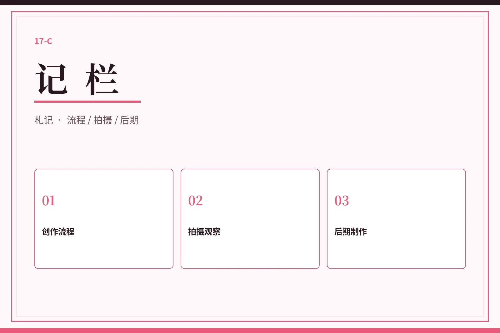 记栏